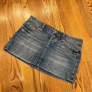 Vintage Y2K Micro Denim Skirt Mini Jean American Eagle 2000s